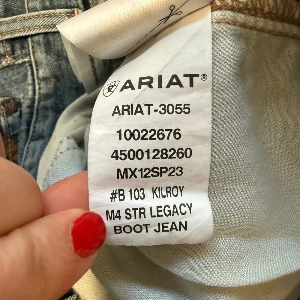 Ariat Mens Jeans 36x36 Blue M4 Relaxed Boot Cut Kilroy Stretch 10022676 Western